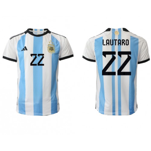 Argentina Lautaro Martinez #22 Hjemmedrakt VM 2022 Kortermet Argentina Lautaro Martinez #22 Hjemmedrakt VM 2022 Kortermet